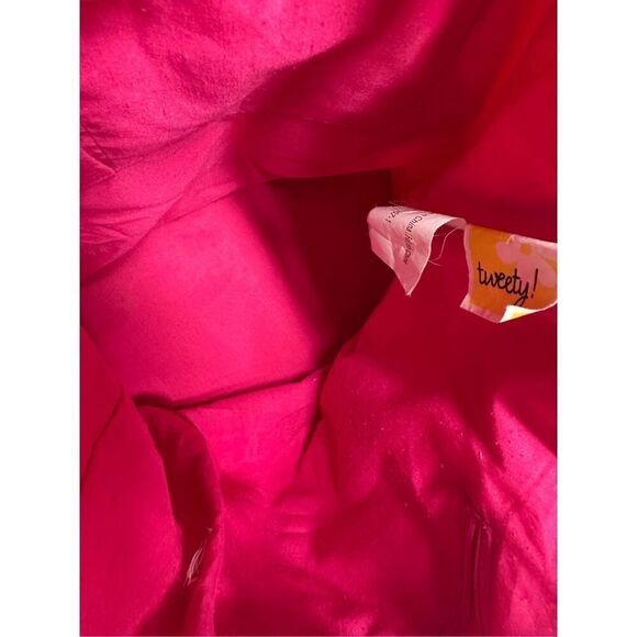 Y2K Tweety Bird Hot Pink Gold Terry Cloth Paradise Large Tote See Description - Picture 16 of 16